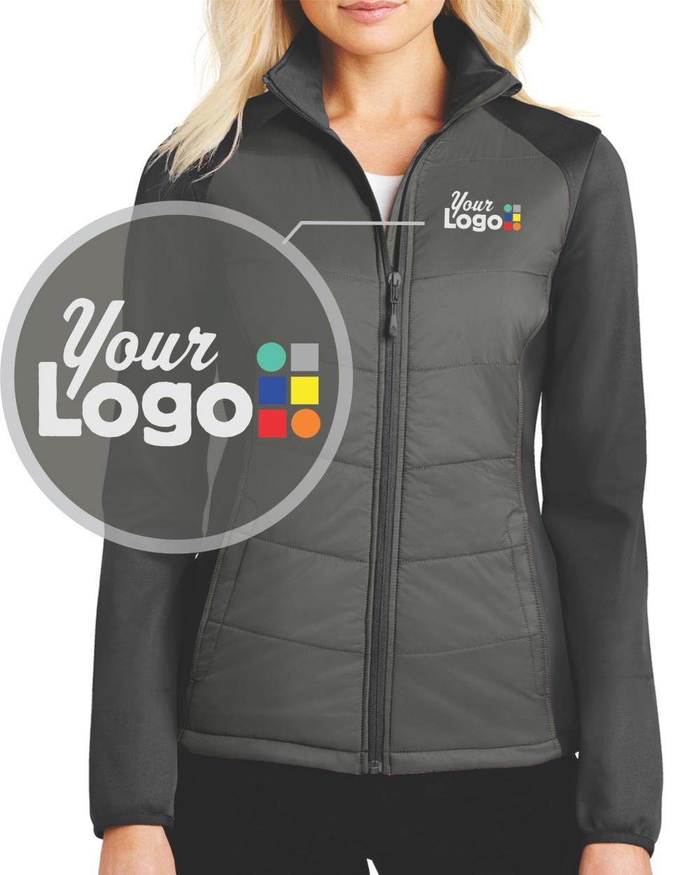 Port Authority Hybrid Soft-Shell Custom Jacket, color: Smoke Grey/Grey Steel