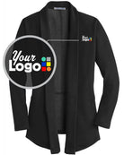 Port Authority Interlock Cardigan Custom Jacket, color: Deep Black