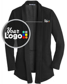 Port Authority Interlock Cardigan Custom Jacket, color: Deep Black