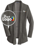 Port Authority Interlock Cardigan Custom Jacket, color: Charcoal Heather