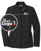 Port Authority Collective Striated Fleece Custom Jacket, color: Deep Black Heather