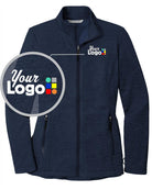 Port Authority Collective Striated Fleece Custom Jacket, color: River Blue Navy Heather