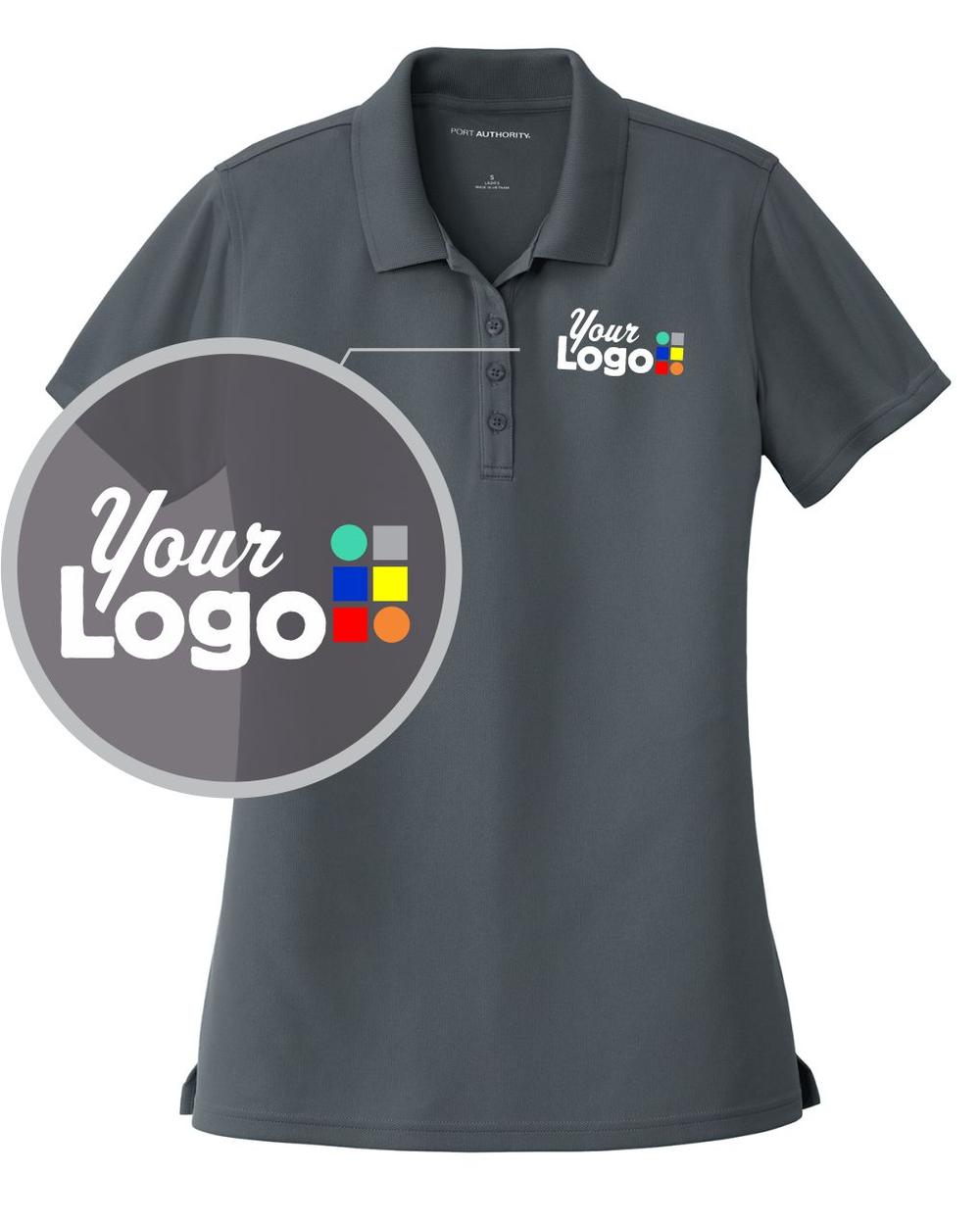 Port Authority S/S DryZone UV MicroMesh Custom Golf Shirt, color: Graphite