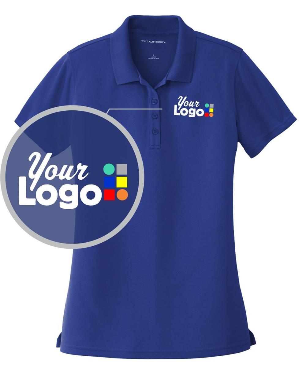 Port Authority S/S DryZone UV MicroMesh Custom Golf Shirt, color: True Royal