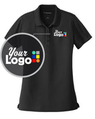 Port Authority S/S DryZone UV MicroMesh Custom Golf Shirt, color: Deep Black