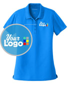 Port Authority S/S DryZone UV MicroMesh Custom Golf Shirt, color: Coastal Blue