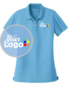 Port Authority S/S DryZone UV MicroMesh Custom Golf Shirt, color: Carolina Blue