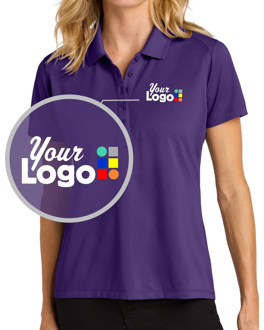 Port Authority S/S Wearever Performance Pique Custom Golf Shirt, color: Prism Purple