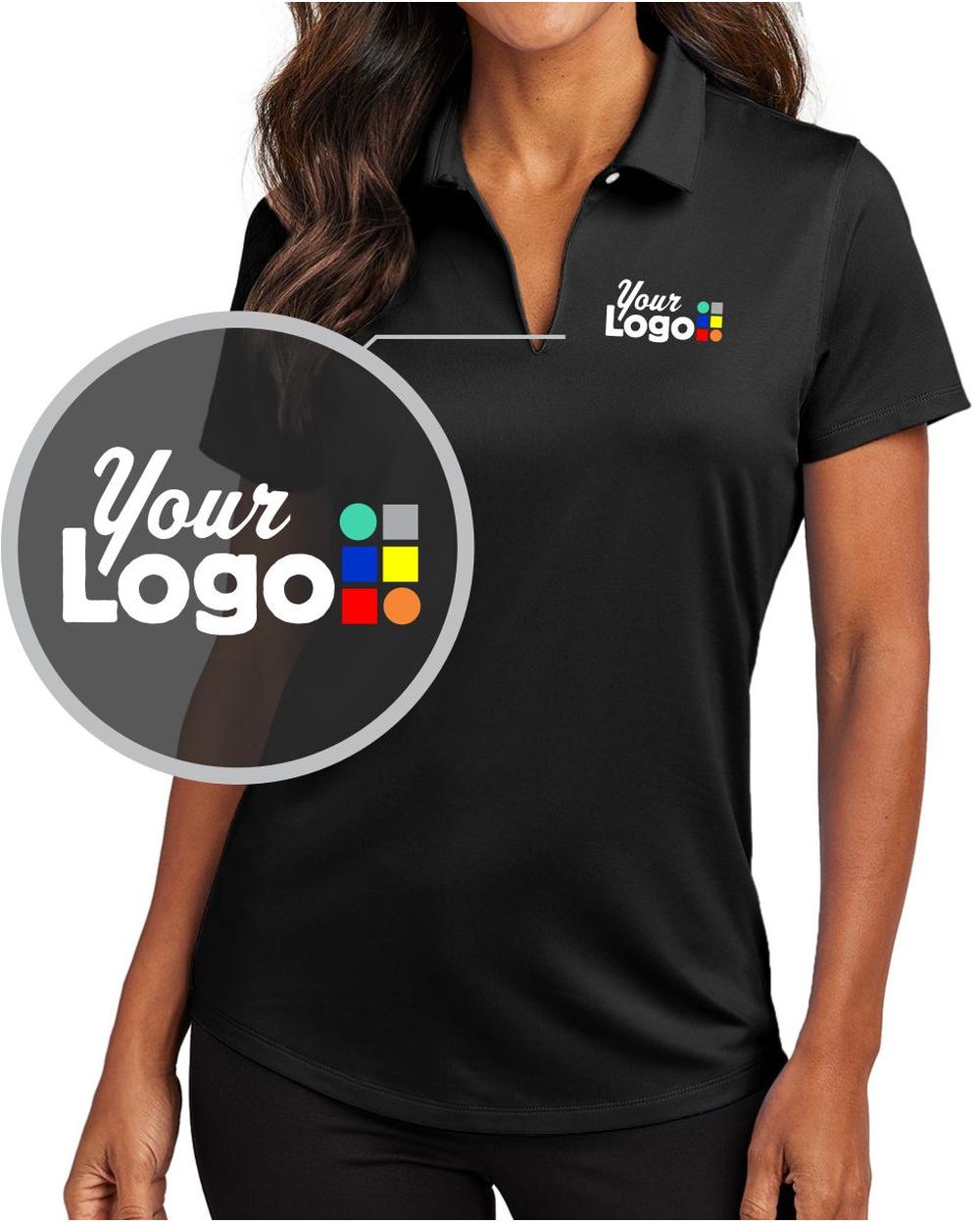 Port Authority S/S City Stretch Custom Golf Shirt, color: Black