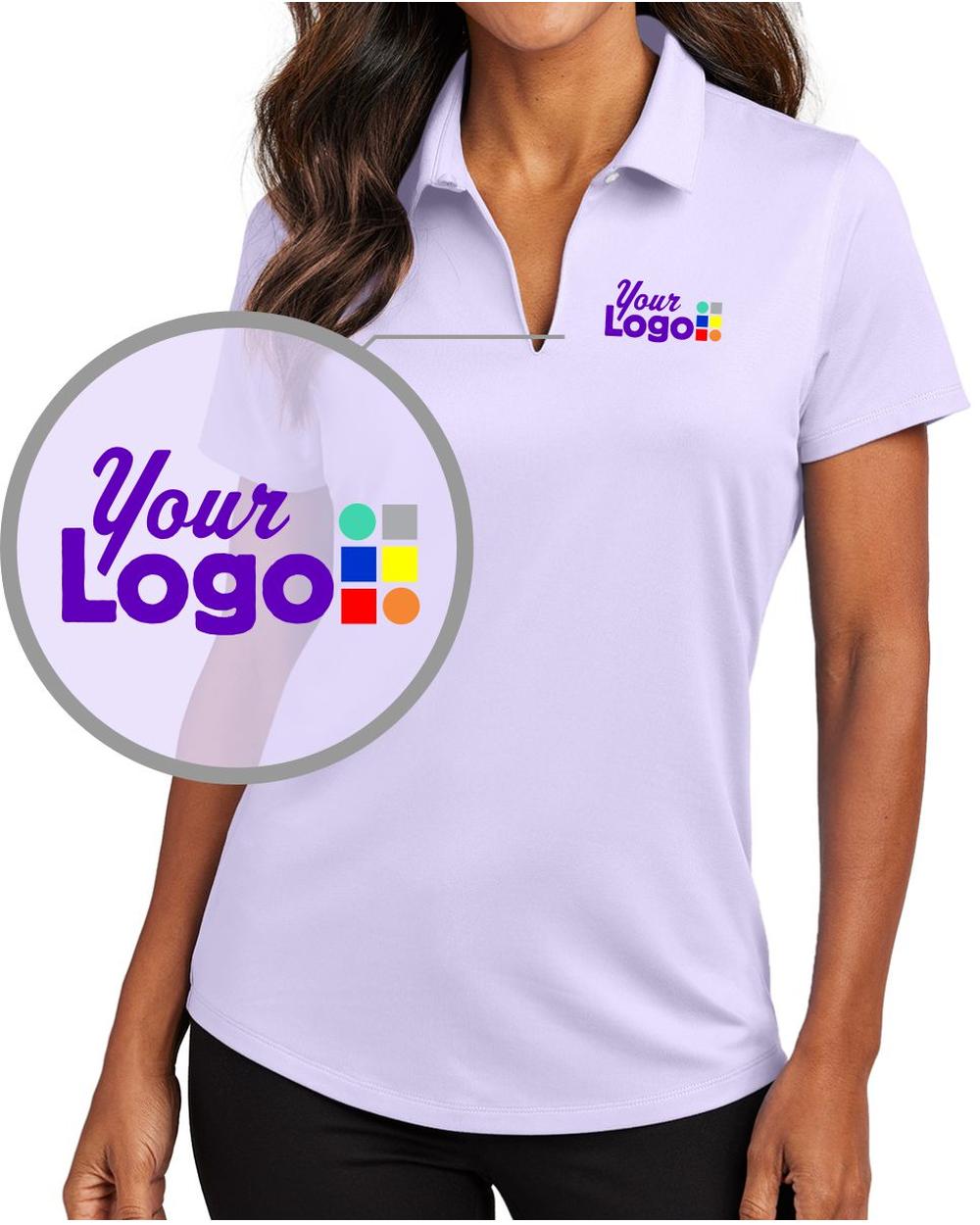 Port Authority S/S City Stretch Custom Golf Shirt, color: Bright Lavender