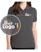 Port Authority S/S EZCotton Custom Golf Shirt, color: Sterling Grey