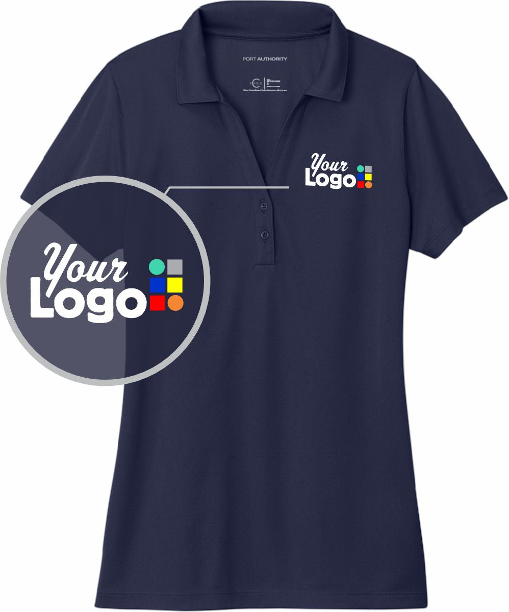 Port Authority S/S C-Free Performance Custom Golf Shirt, color: True Navy