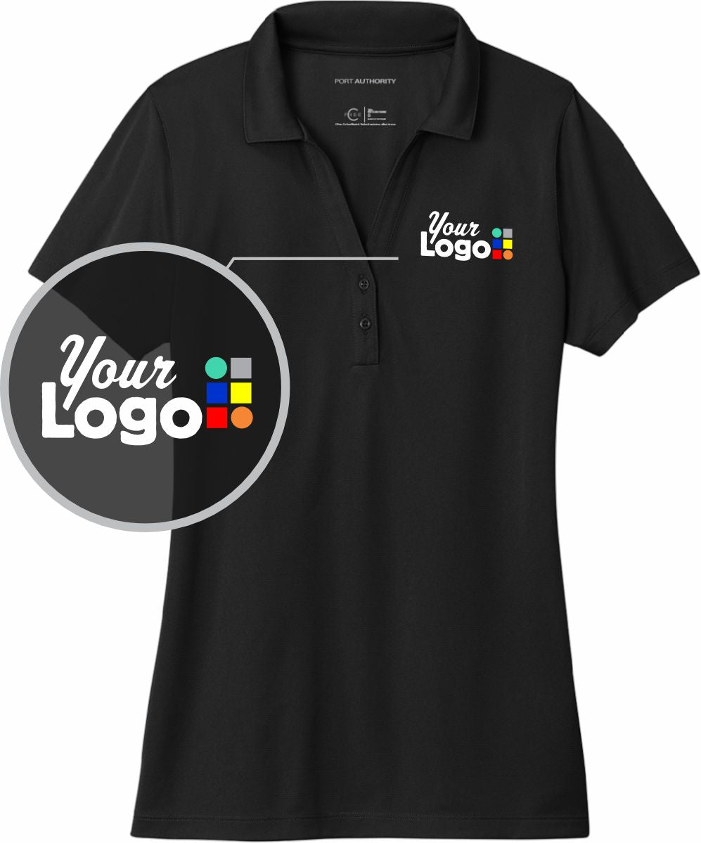 Port Authority S/S C-Free Performance Custom Golf Shirt, color: Deep Black