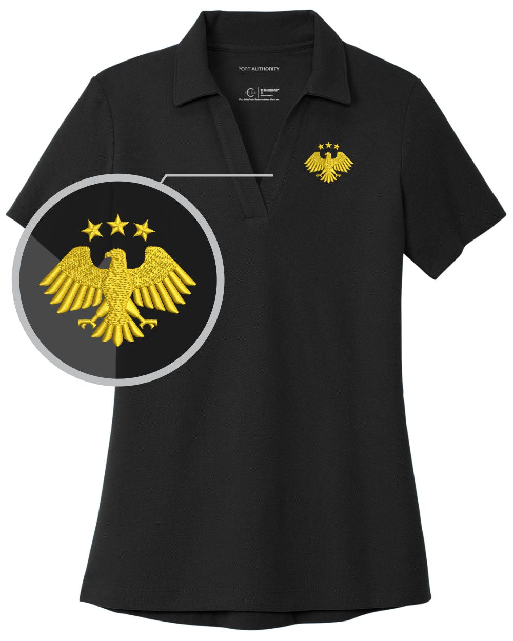 Port Authority S/S Honoring Syria's Second Independence Golf Shirt, color: Black