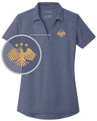 Port Authority S/S C-Free Blend Syria's New Eagle Golf Shirt, color: Navy Heather