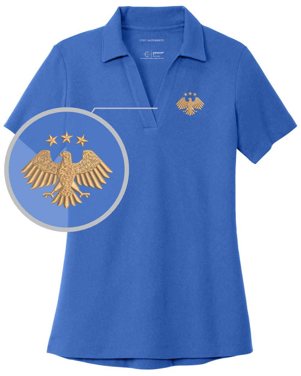 Port Authority S/S C-Free Blend Syria's New Eagle Golf Shirt, color: True Blue