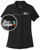 Port Authority S/S C-Free Cotton Blend Pique Custom Golf Shirt, color: Black