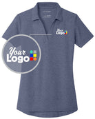 Port Authority S/S C-Free Cotton Blend Pique Custom Golf Shirt, color: Navy Heather