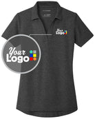 Port Authority S/S C-Free Cotton Blend Pique Custom Golf Shirt, color: Charcoal Heather