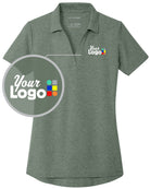 Port Authority S/S C-Free Cotton Blend Pique Custom Golf Shirt, color: Dark Green Heather