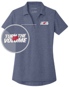 Port Authority S/S C-Free Blend Turn The Volume Up Golf Shirt, color: Navy Heather