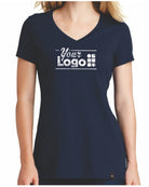 New Era S/S Heritage V-Neck Custom T-Shirt, color: True Navy