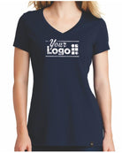 New Era S/S Heritage V-Neck Custom T-Shirt, color: True Navy