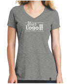 New Era S/S Heritage V-Neck Custom T-Shirt, color: Shadow Grey Heather