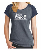 New Era S/S Heritage Varsity Custom T-Shirt, color: True Navy Twist/True Navy