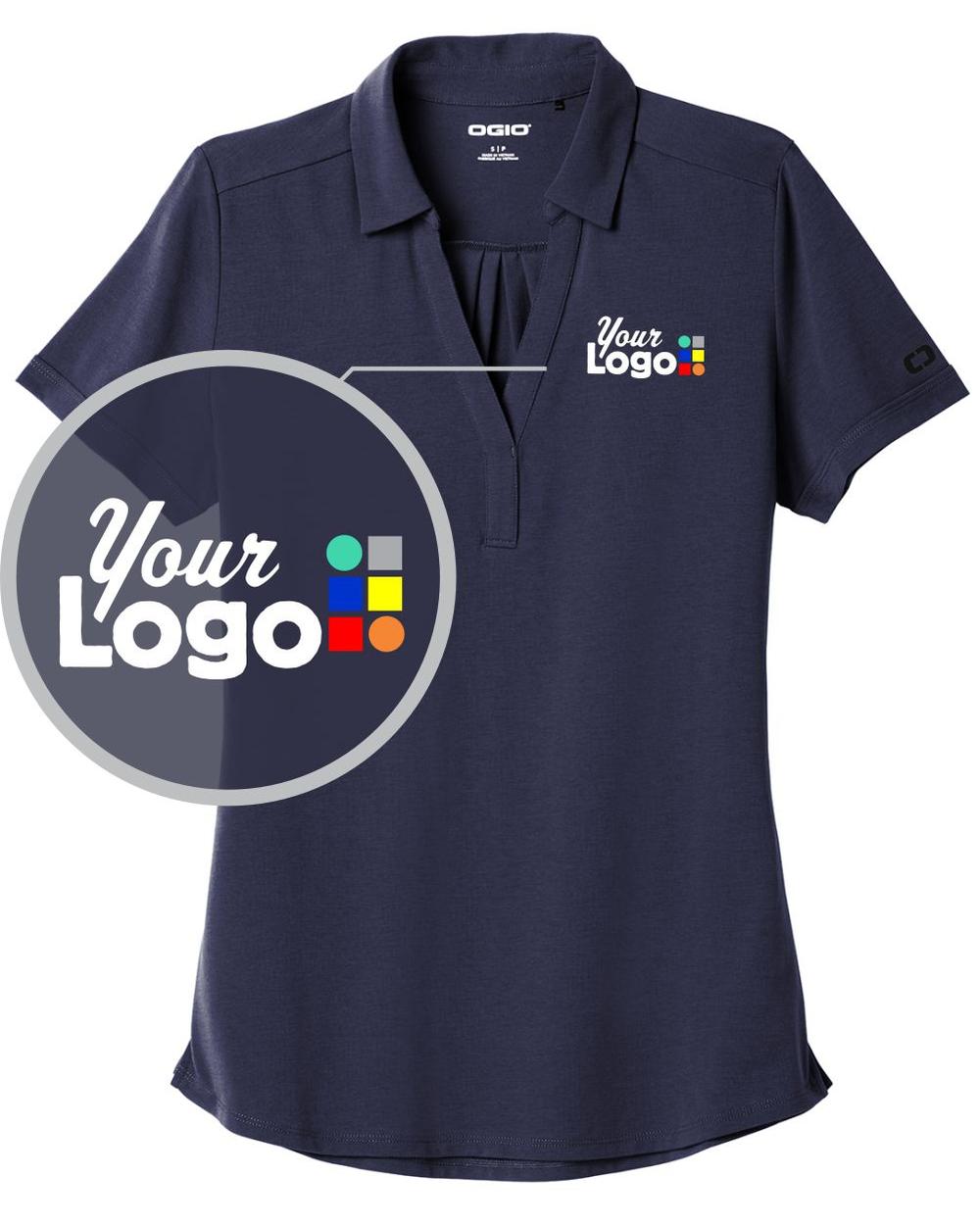 Ogio S/S Limit Custom Golf Shirt, color: Navy