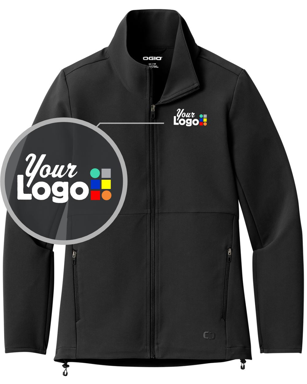 Ogio Kinetic Soft Shell Custom Jacket, color: Blacktop