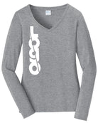 Port & Company L/S Fan Favorite V-Neck Custom T-Shirt, color: Athletic Heather