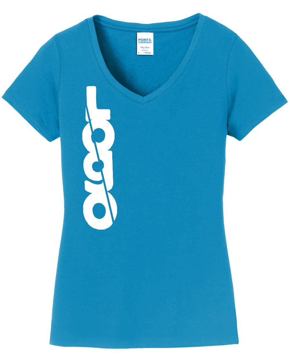 Port & Company S/S Fan Favorite V-Neck Custom T-Shirt, color: Sapphire