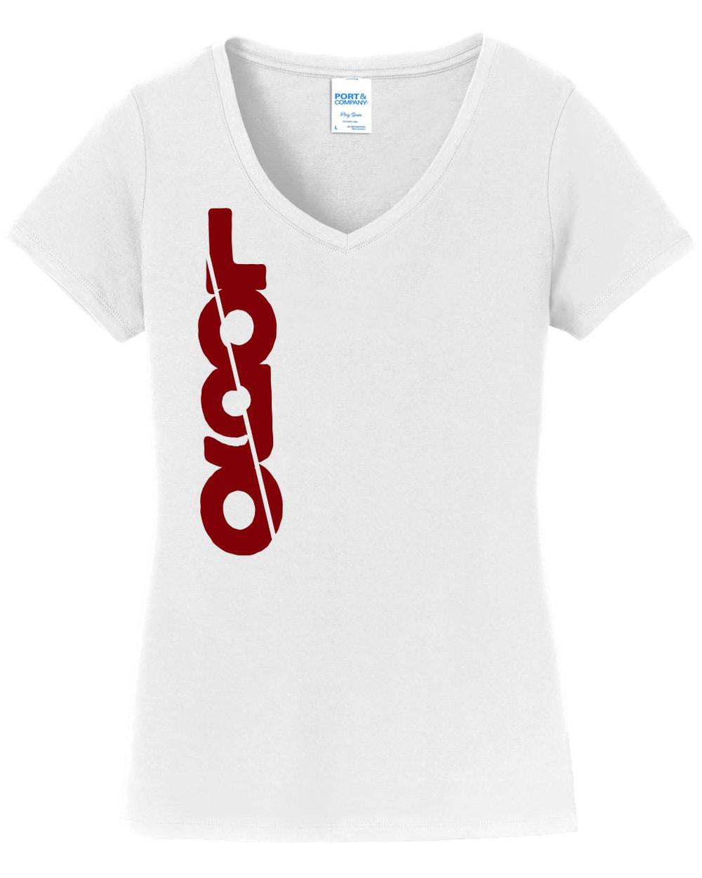 Port & Company S/S Fan Favorite V-Neck Custom T-Shirt, color: White