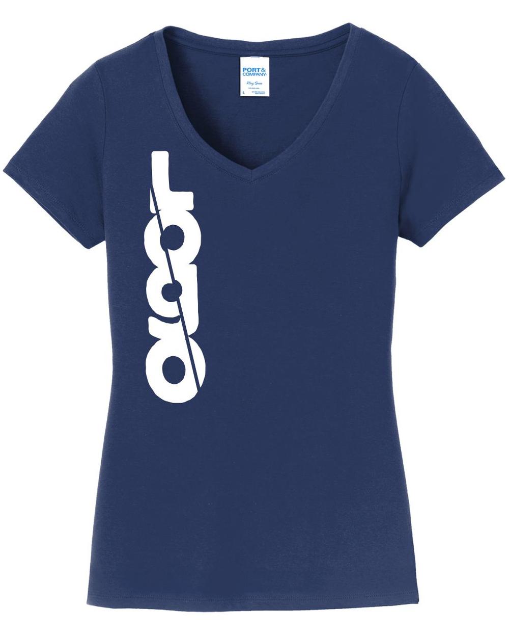 Port & Company S/S Fan Favorite V-Neck Custom T-Shirt, color: Team Navy