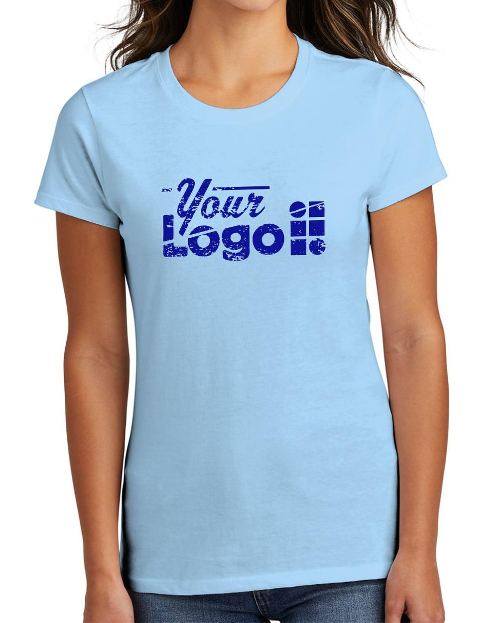 Port & Company S/S Fan Favorite Custom T-Shirt, color: Light Blue