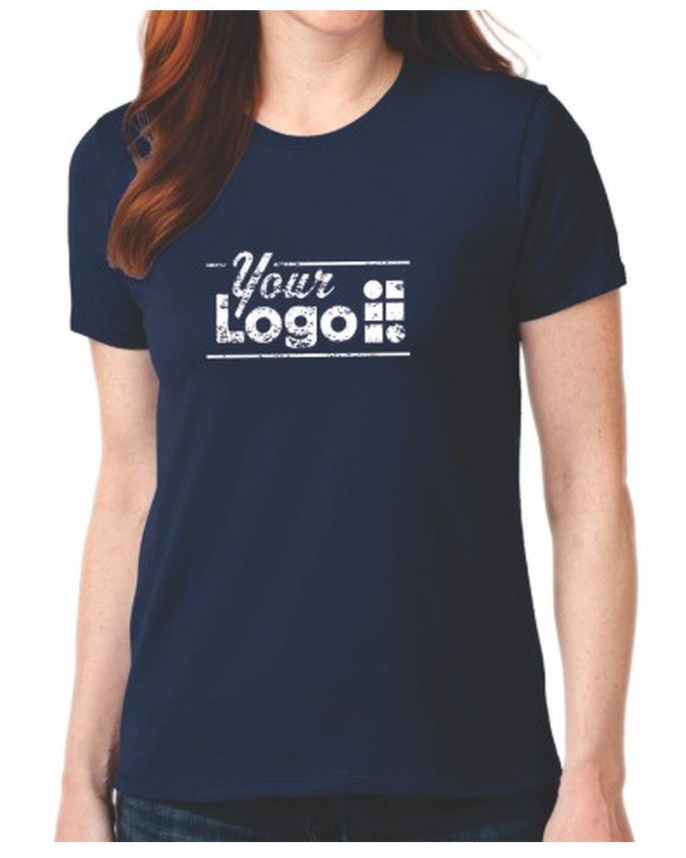 Port & Company S/S Blend Crewneck Custom T-Shirt, color: Navy