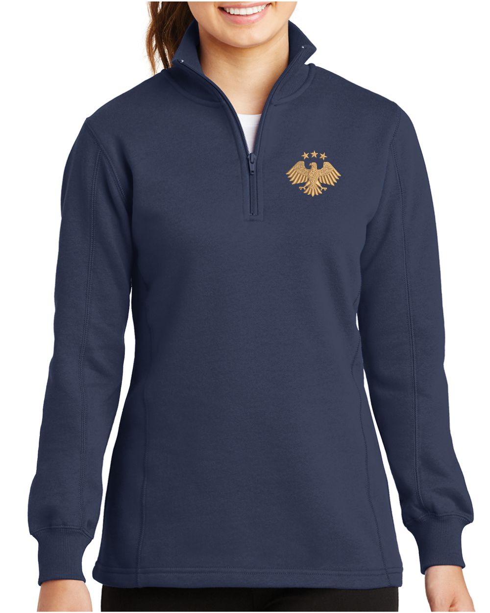 Sport-Tek 1/4 Zip Syria's New Eagle Sweatshirt, color: True Navy