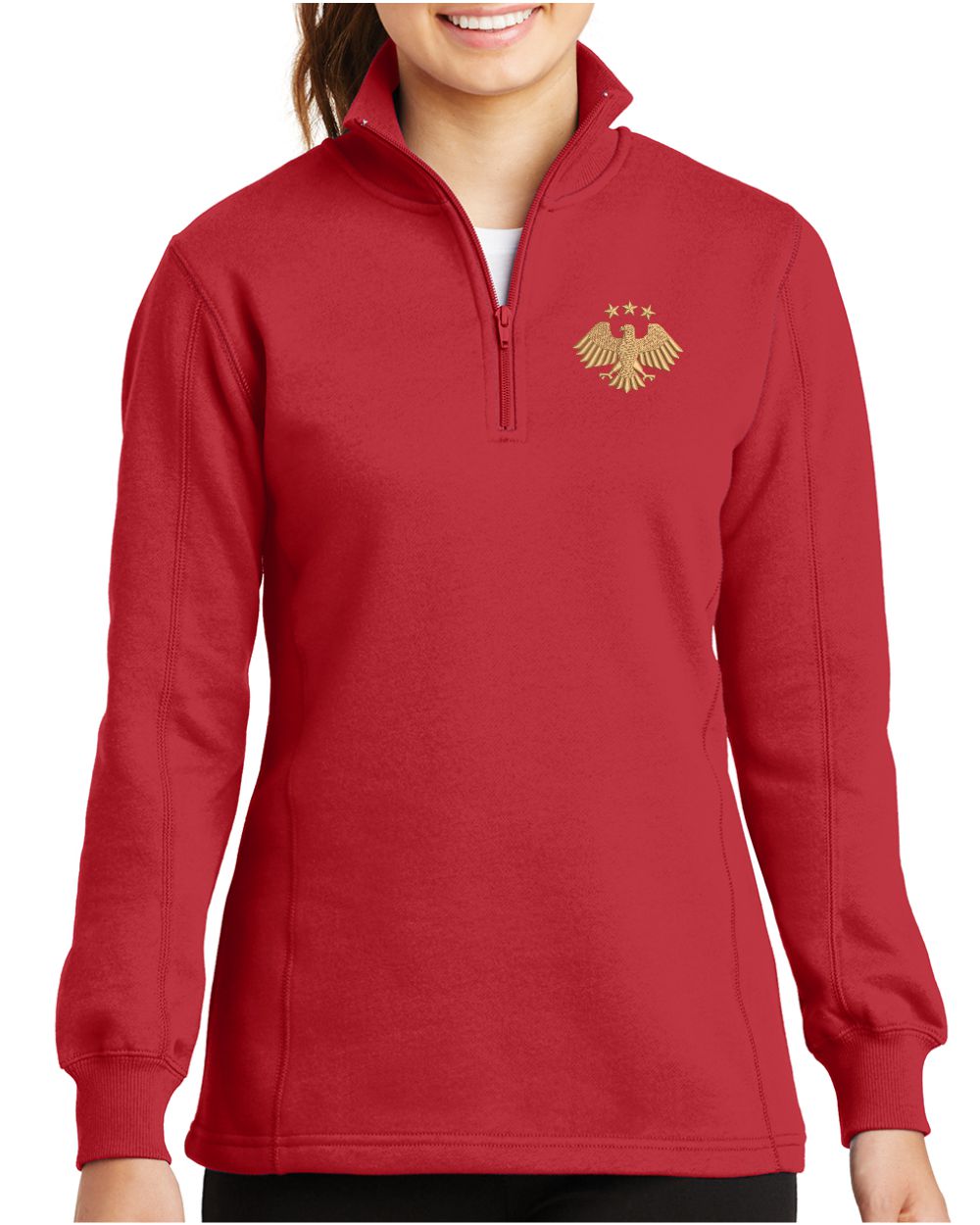 Sport-Tek 1/4 Zip Syria's New Eagle Sweatshirt, color: True Red