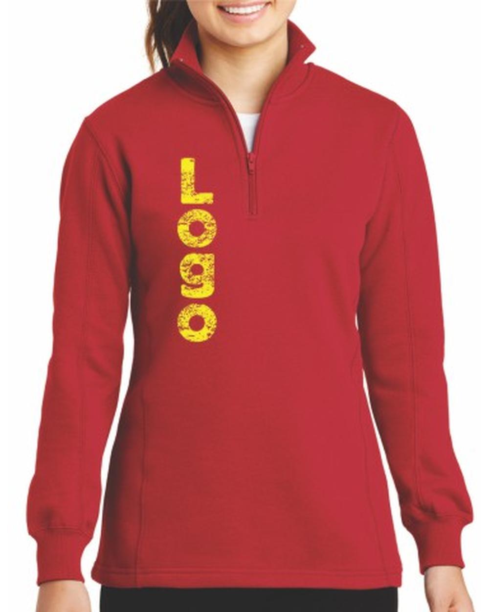 Sport-Tek 1/4 Zip Custom Sweatshirt, color: True Red