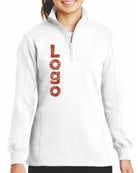 Sport-Tek 1/4 Zip Custom Sweatshirt, color: White