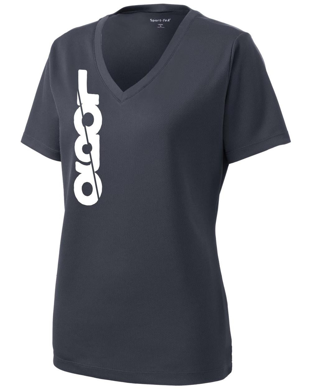 Sport-Tek S/S PosiCharge RacerMesh V-Neck Custom T-Shirt, color: Graphite