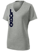 Sport-Tek S/S PosiCharge RacerMesh V-Neck Custom T-Shirt, color: Grey Heather