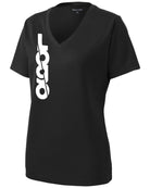 Sport-Tek S/S PosiCharge RacerMesh V-Neck Custom T-Shirt, color: Black