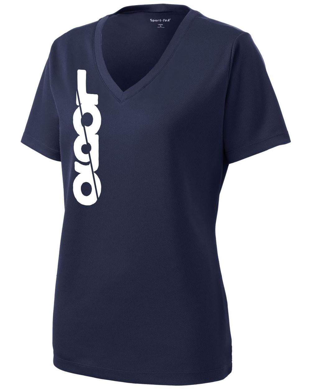 Sport-Tek S/S PosiCharge RacerMesh V-Neck Custom T-Shirt, color: True Navy