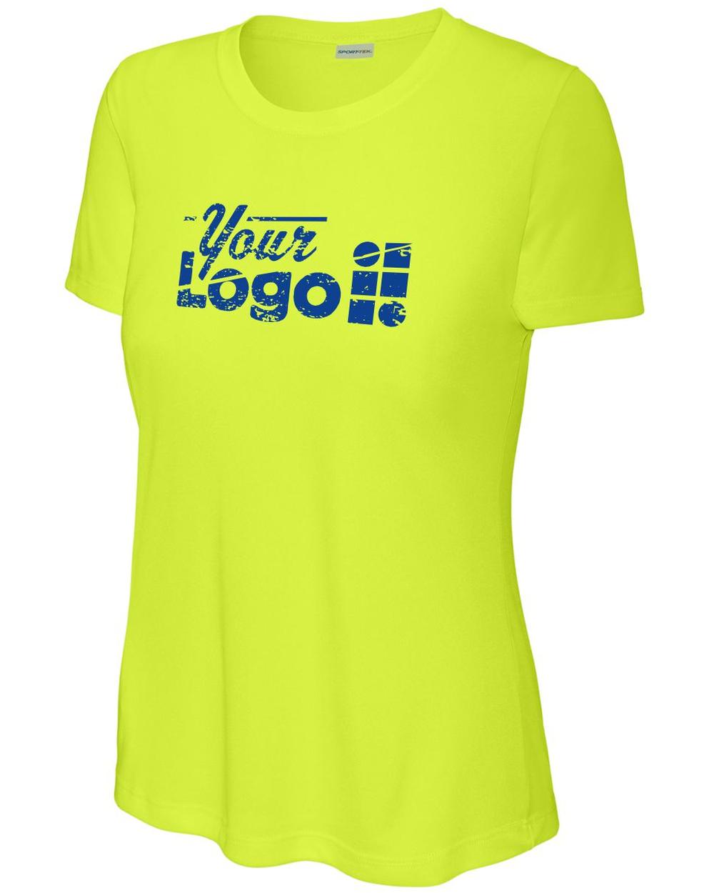 Sport-Tek S/S PosiCharge Competitor Custom T-Shirt, color: Neon Yellow
