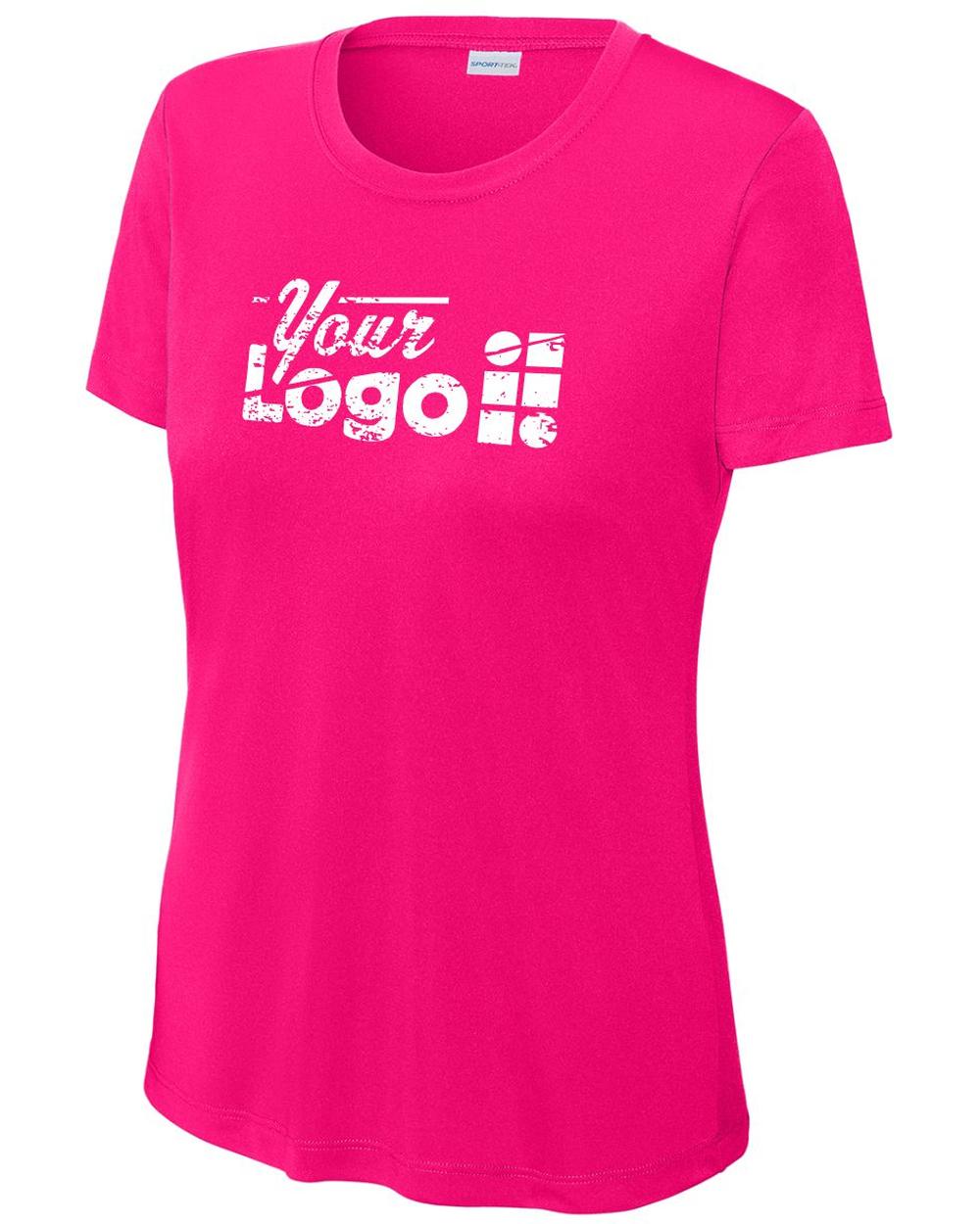 Sport-Tek S/S PosiCharge Competitor Custom T-Shirt, color: Pink Raspberry