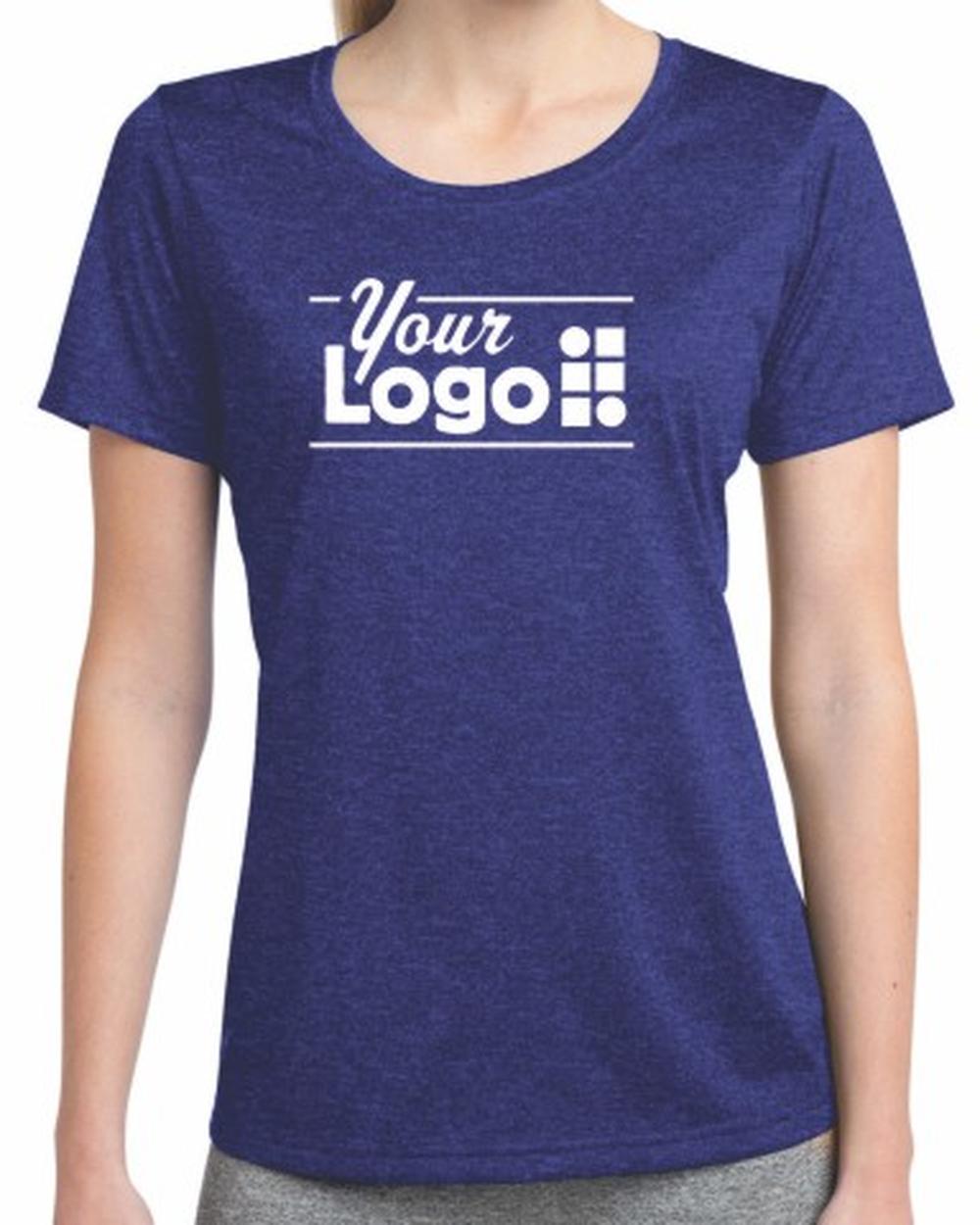 Sport-Tek S/S Heather Contender Custom T-Shirt, color: Cobalt Heather
