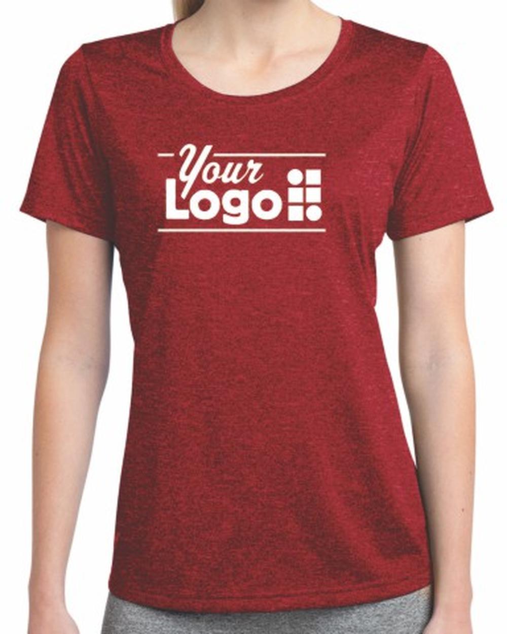Sport-Tek S/S Heather Contender Custom T-Shirt, color: Scarlet Heather