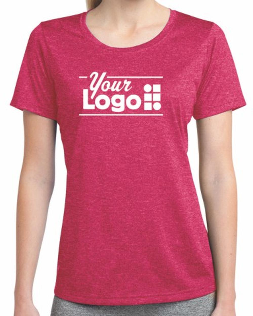 Sport-Tek S/S Heather Contender Custom T-Shirt, color: Pink Raspberry Heather